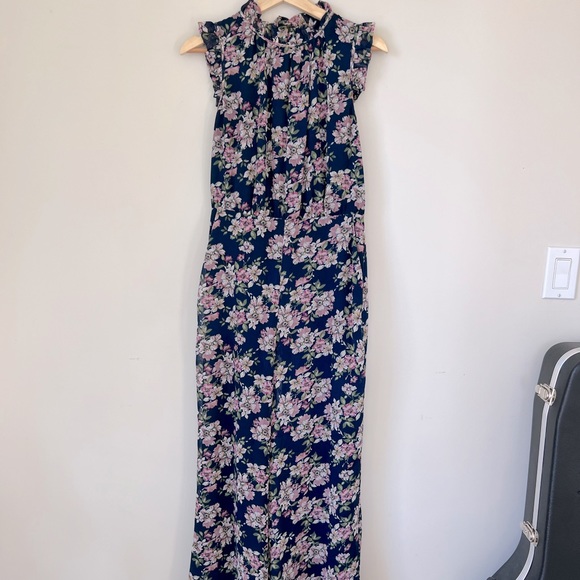 Ali & Jay Floral Jumpsuit Sleeveless with Ruffles Size Small - Picture 3 of 4